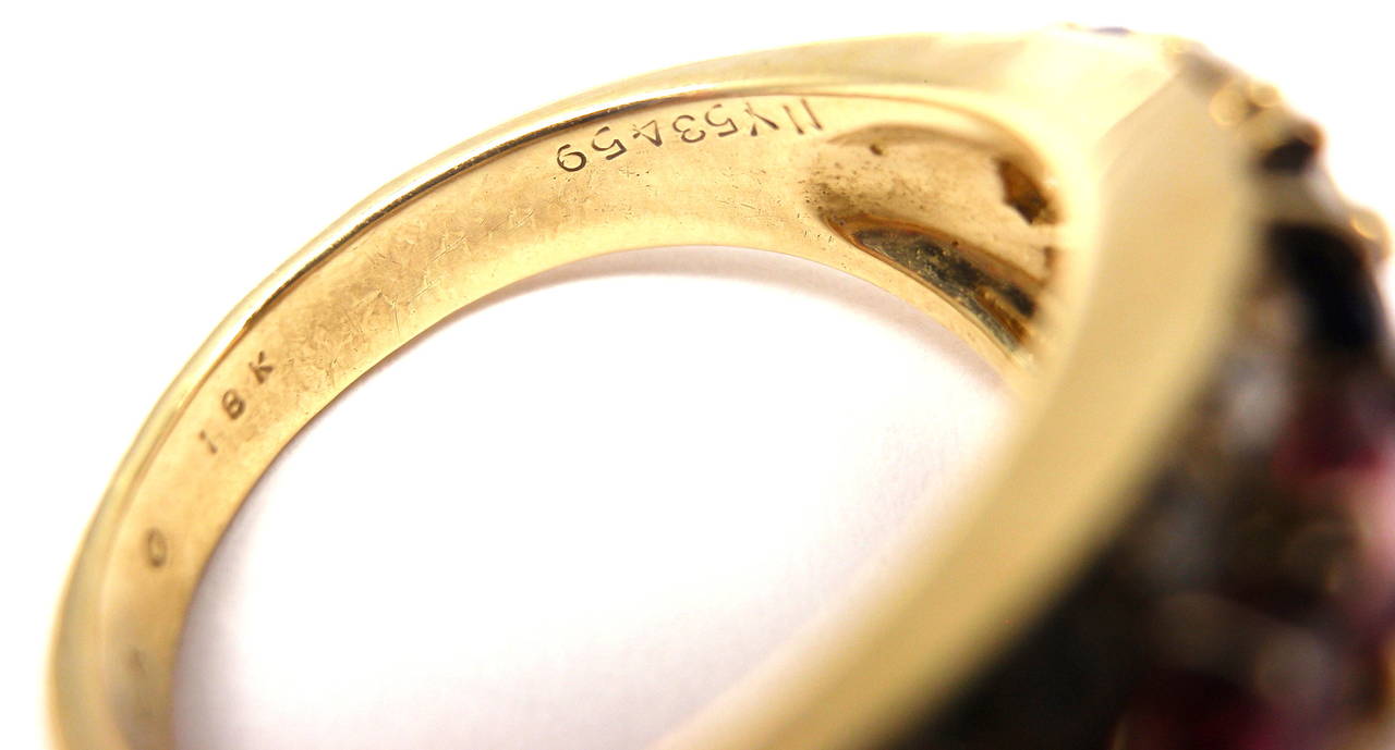 Van Cleef & Arpels Ruby Emerald Sapphire Gold Ring 3