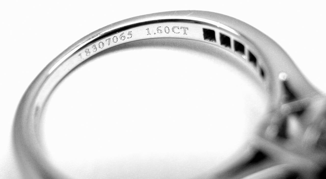 Tiffany & Co. 1.60 Carat VVS2 D Color Diamond Solitaire Platinum Engagement Ring 3