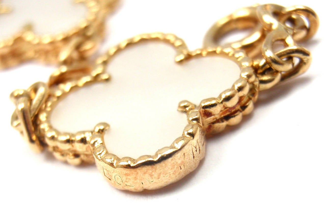 Women's Van Cleef & Arpels Alhambra Mother of Pearl Gold Bracelet