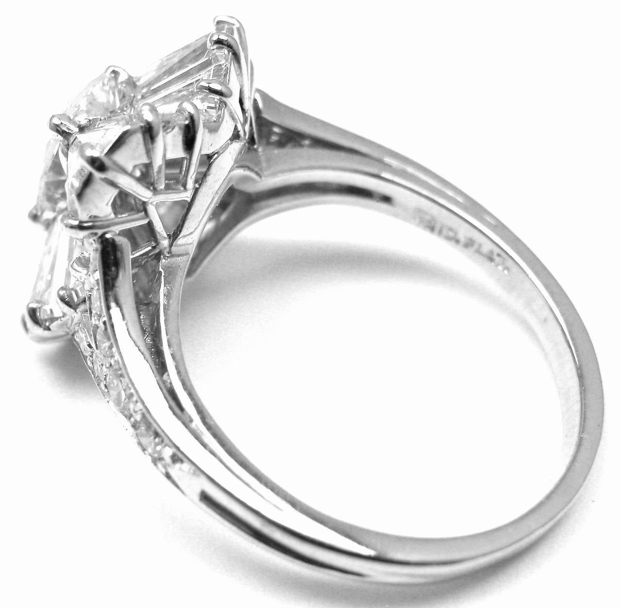 Tiffany & Co. GIA Cert Diamond Platinum Ballerina Ring In New Condition In Holland, PA