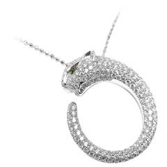 Anita Ko Tsavorite Diamond Gold Panther Necklace
