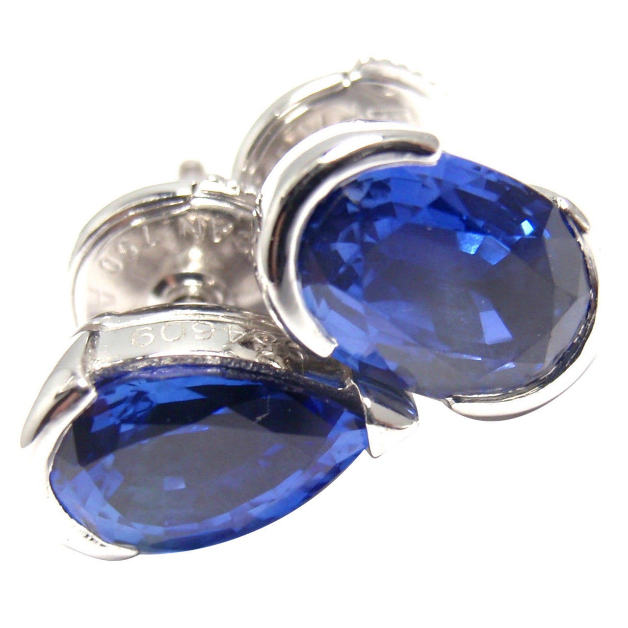 cartier blue sapphire earrings