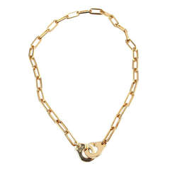 Dinh Van Menottes Handcuffs Link Yellow Gold Necklace