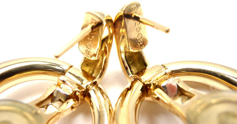 Cartier Zuchtperlen Gold Türklopfer-Ohrringe 1