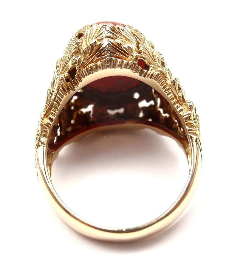 TIFFANY & CO Coral Yellow Gold Ring 1