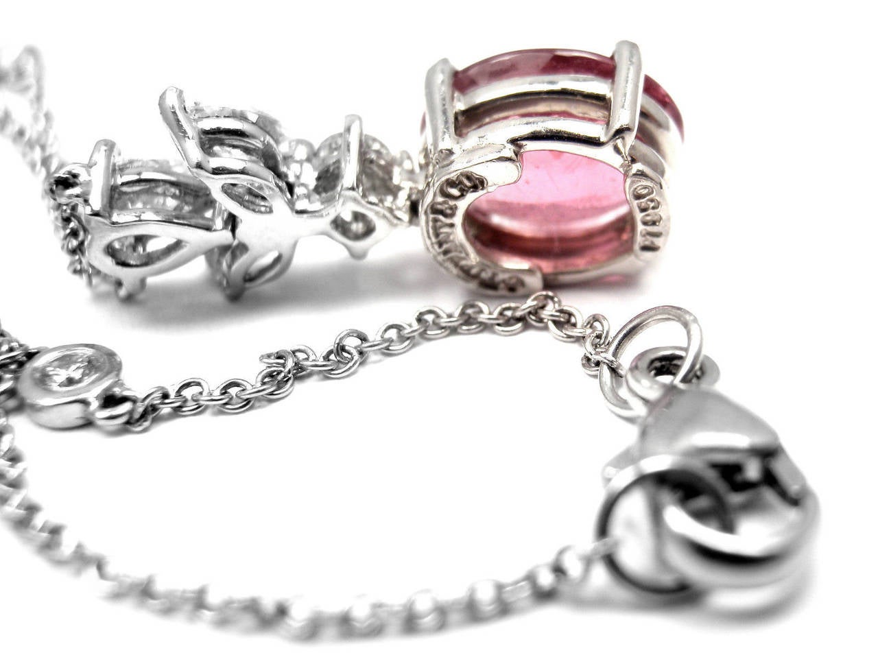 Tiffany & Co. Pink Tourmaline Diamond Platinum Necklace