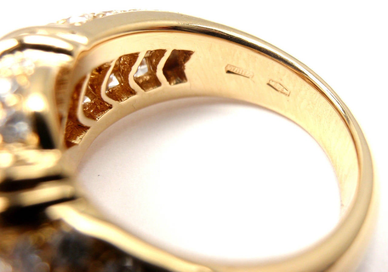 Bulgari Diamond Gold Cocktail Ring In New Condition For Sale In Holland, PA