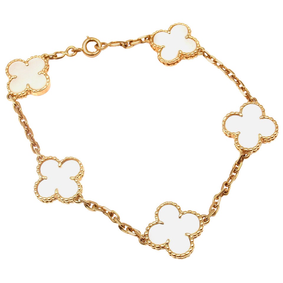 Van Cleef & Arpels Alhambra Mother of Pearl Gold Bracelet