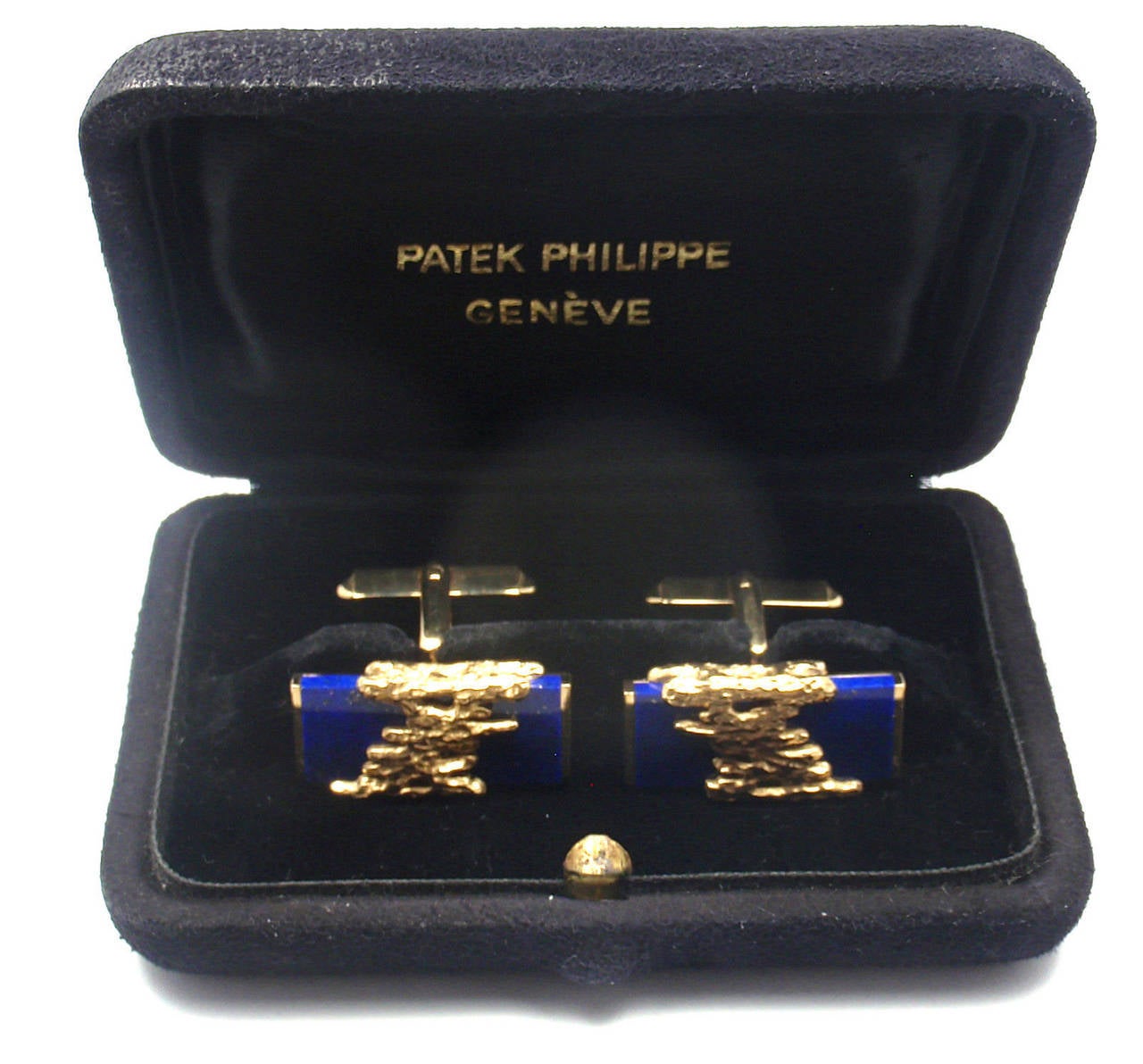 Patek Philippe Lapis Lazuli Gold Cufflinks 1