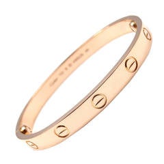 Cartier Love Rose Gold Bangle Bracelet