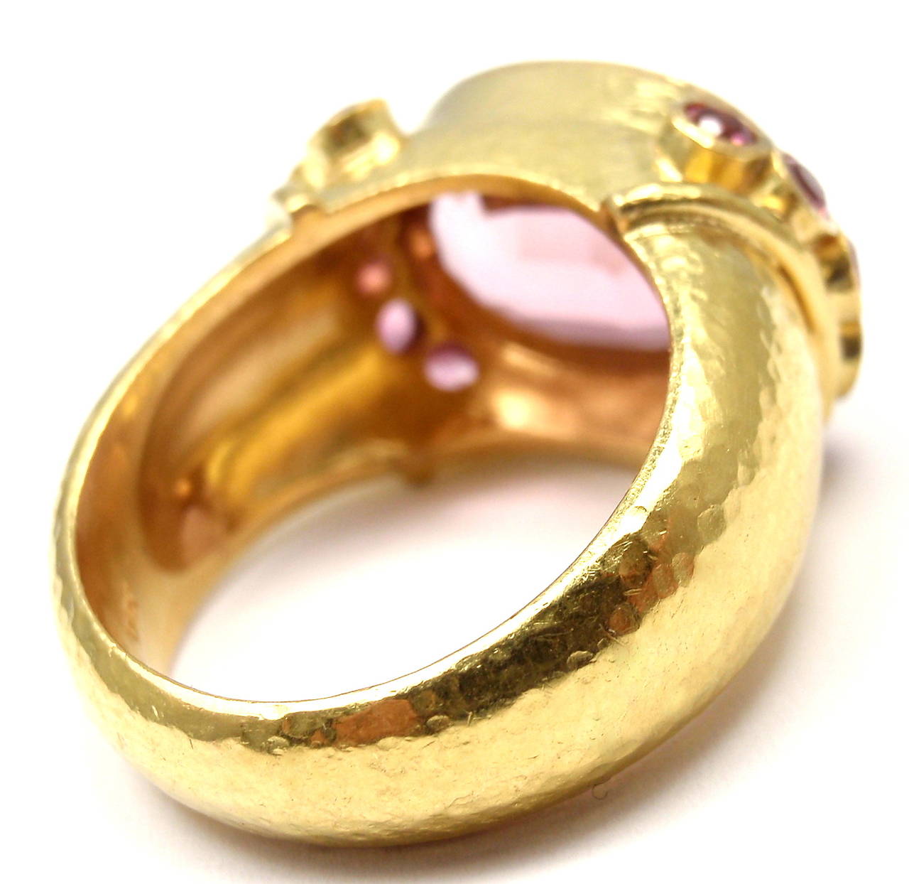 Elizabeth Locke Kunzite Pink Sapphire Yellow Gold Ring 5