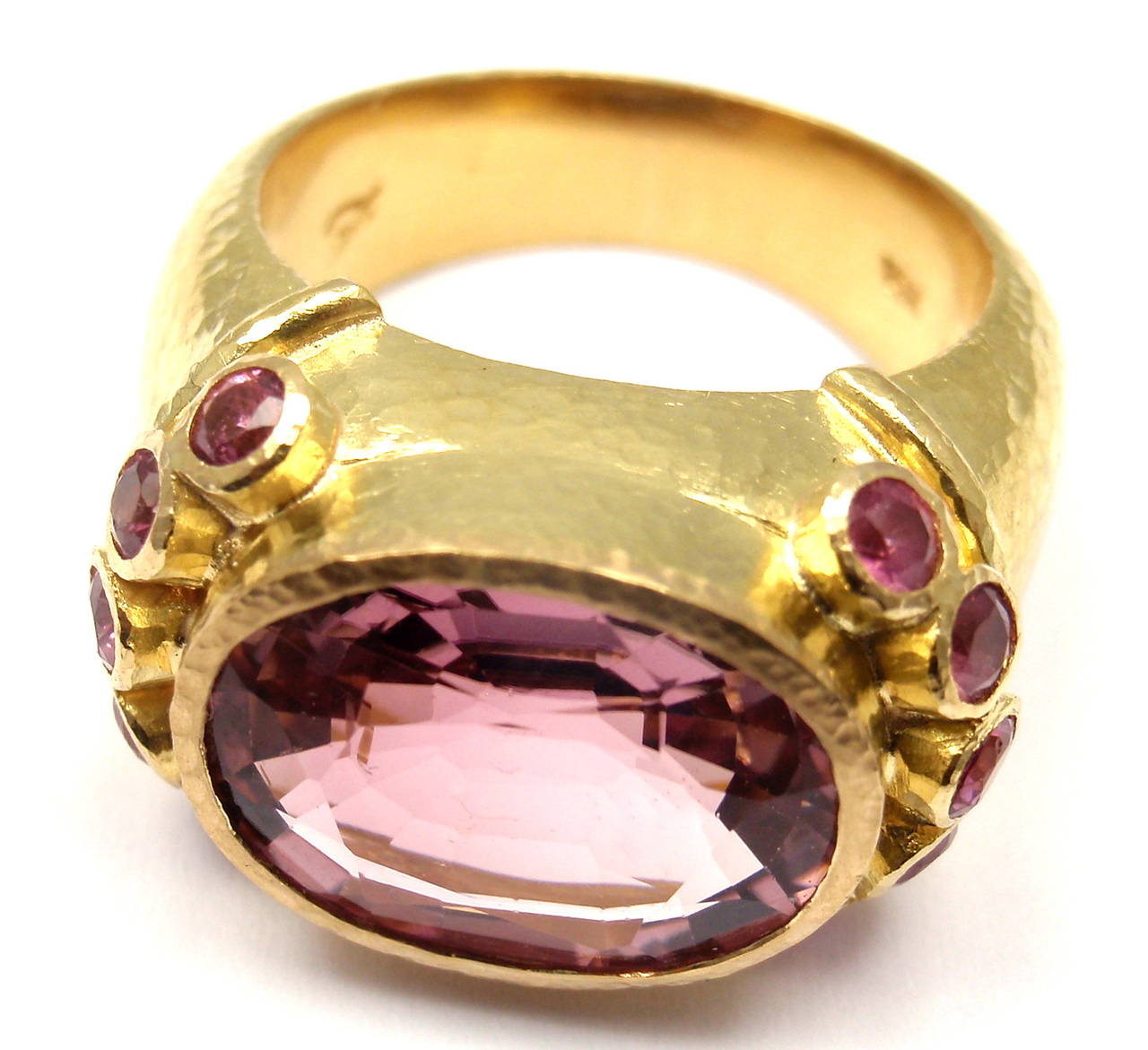 Elizabeth Locke Kunzite Pink Sapphire Yellow Gold Ring 4