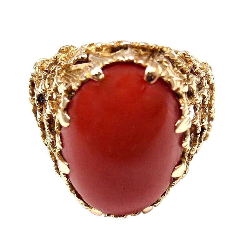 TIFFANY & CO Coral Yellow Gold Ring