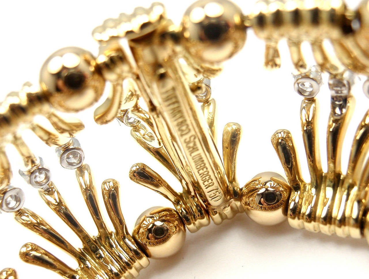 Tiffany & Co. Jean Schlumberger Diamond Gold Bracelet In New Condition In Holland, PA