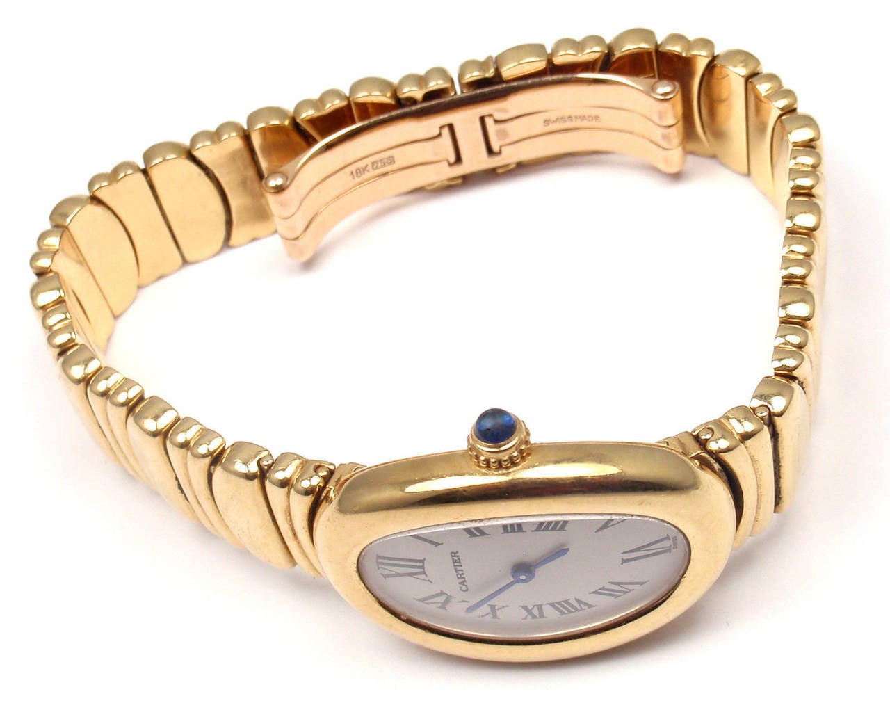 Cartier Lady's Yellow Gold Baignoire Quartz Wristwatch Ref 1954 2