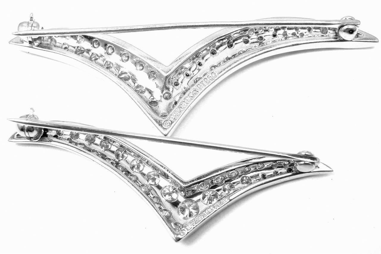 Tiffany & Co. Set of Two Diamond Platinum Seagull Brooch Pins 3