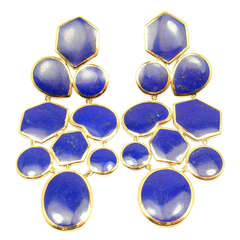 Ippolita Polished Rock Candy Lapis Lazuli Drop Yellow Gold Earrings