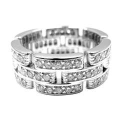 CARTIER Maillon Panthere Diamond White Gold Eternity Band Ring