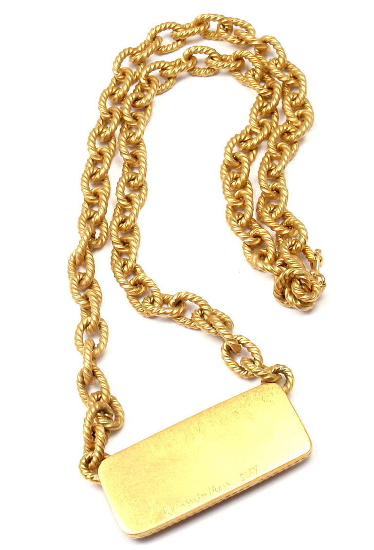 Women's REINSTEIN ROSS Rustic Diamond Yellow Gold Necklace