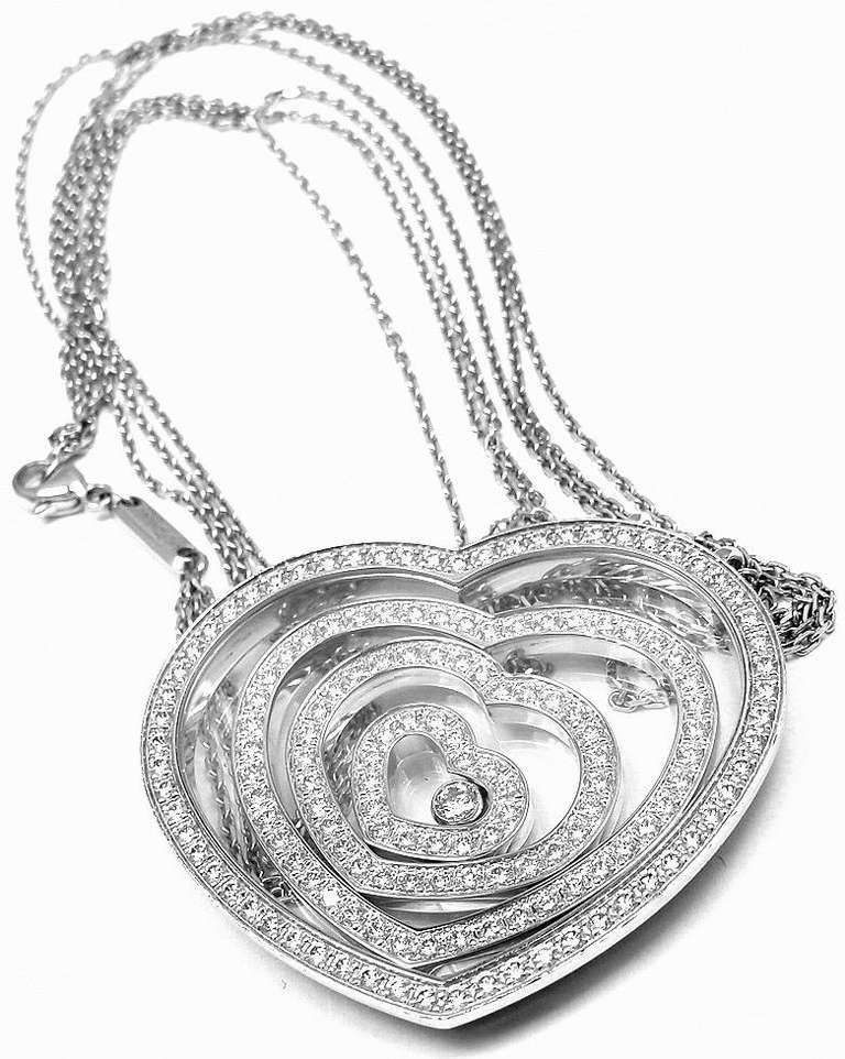 CHOPARD Happy Spirit Diamond Heart White Gold Necklace
