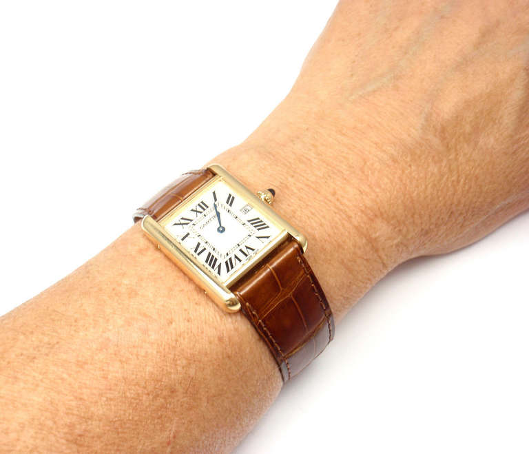 Cartier Yellow Gold  Tank Louis Wristwatch with Date 3