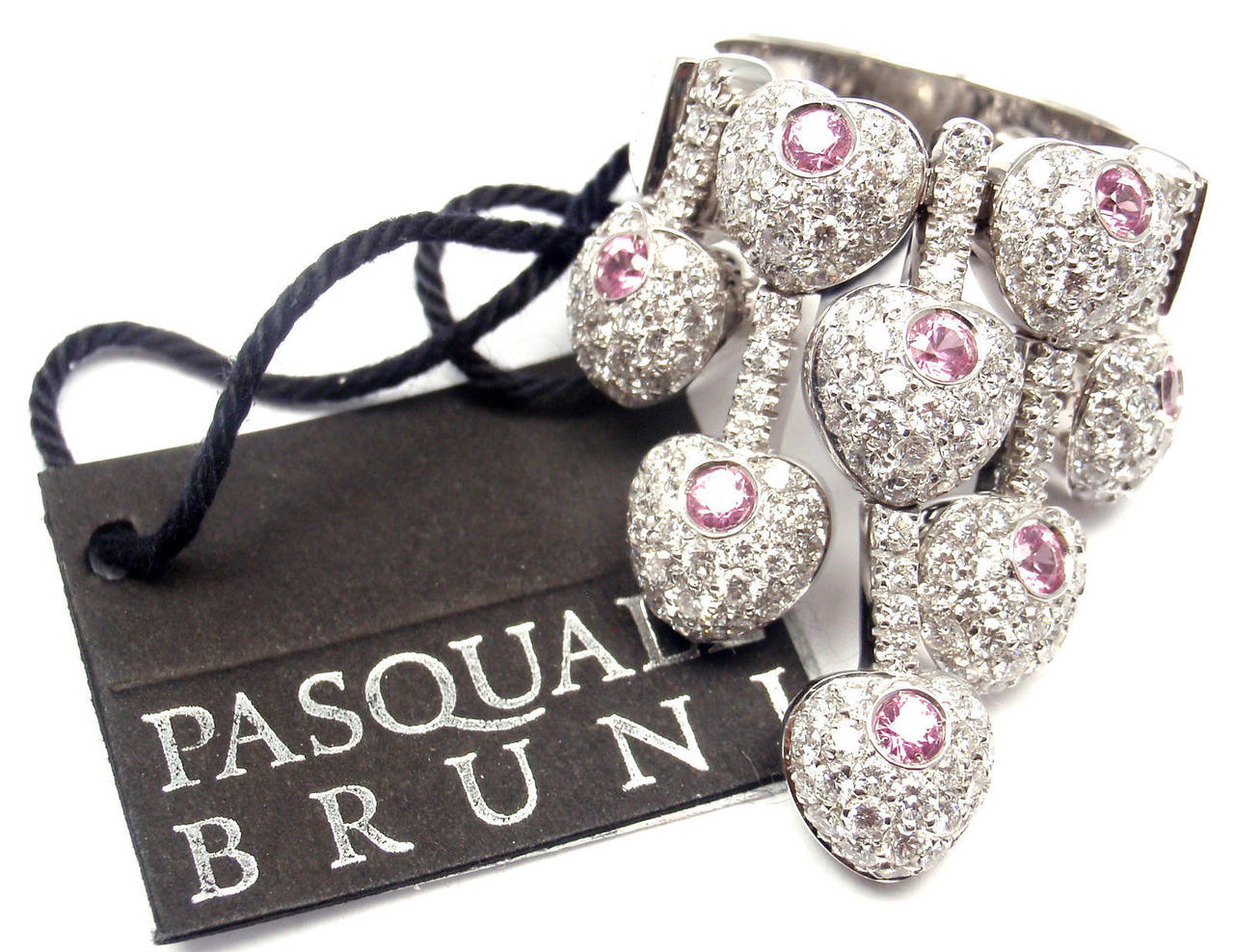 Pasquale Bruni Vanita Diamond Sapphire White Gold Ring In New Condition In Holland, PA