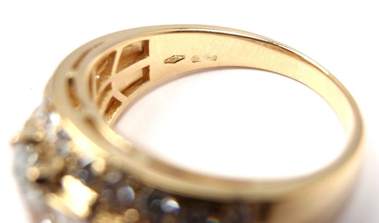 Women's Bulgari Diamond Yellow Gold Band Ring GIA Certificate