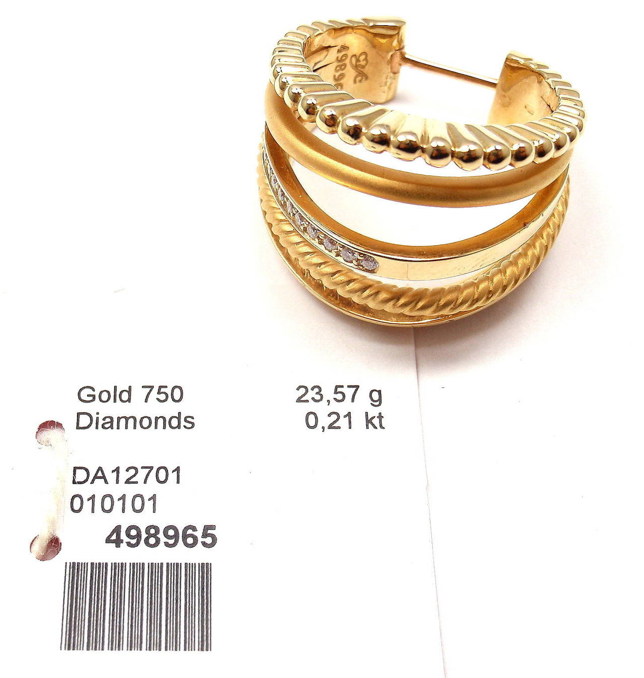 Orecchini Carrera y Carrera Melodia in oro giallo con diamante In condizioni Nuovo in vendita a Holland, PA