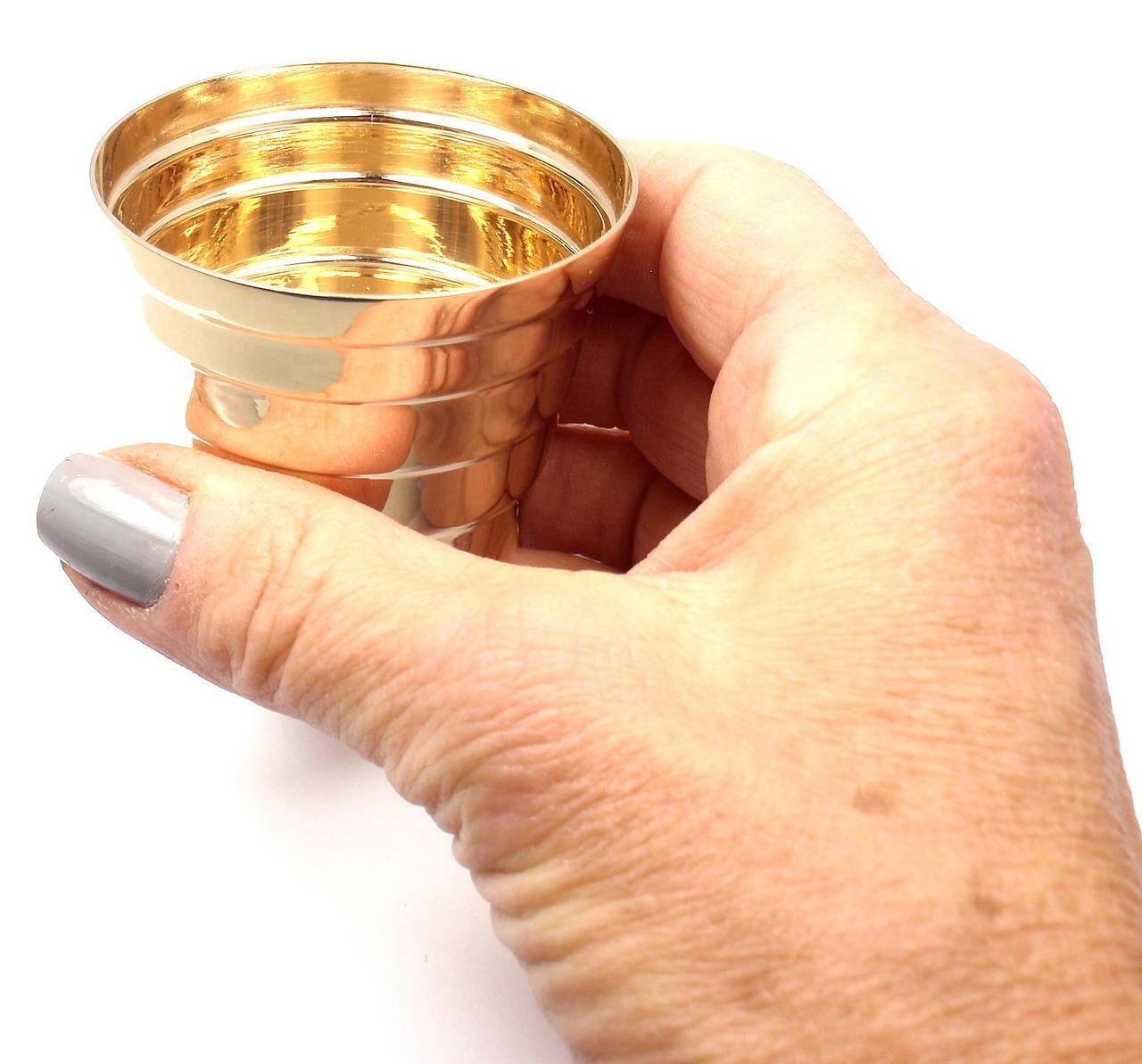 Women's or Men's Vintage Tiffany & Co Sold Yellow Gold Shot Glass Cup