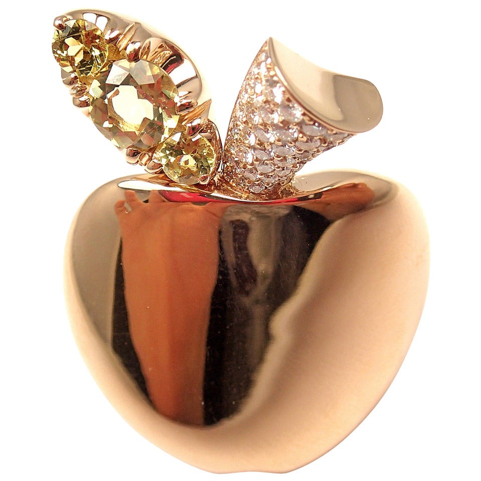 Pasquale Bruni Diamond Tentazione Apple Rose Gold Ring