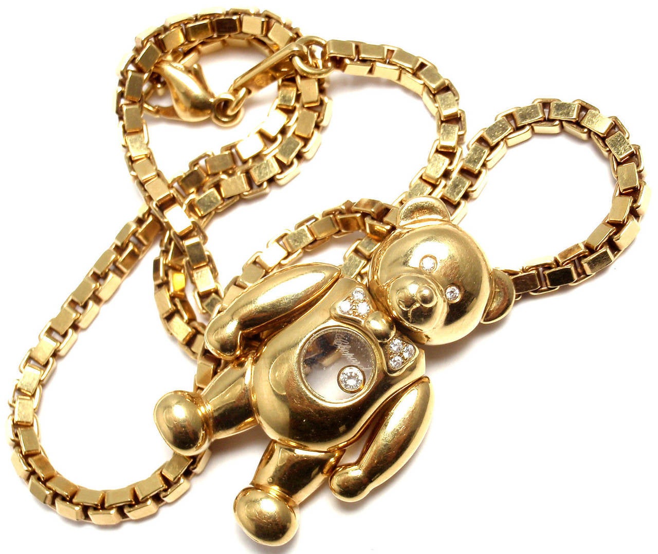 chopard teddy bear necklace