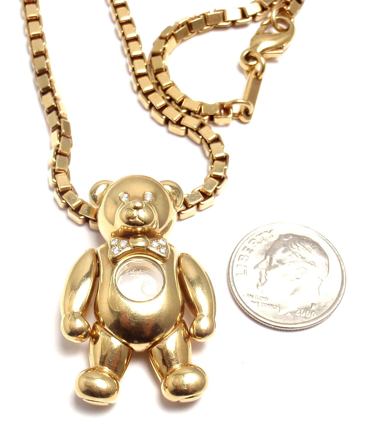 chopard teddy bear necklace