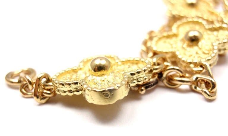 Women's VAN CLEEF & ARPELS Vintage Alhambra 10 Motif Yellow Gold Necklace