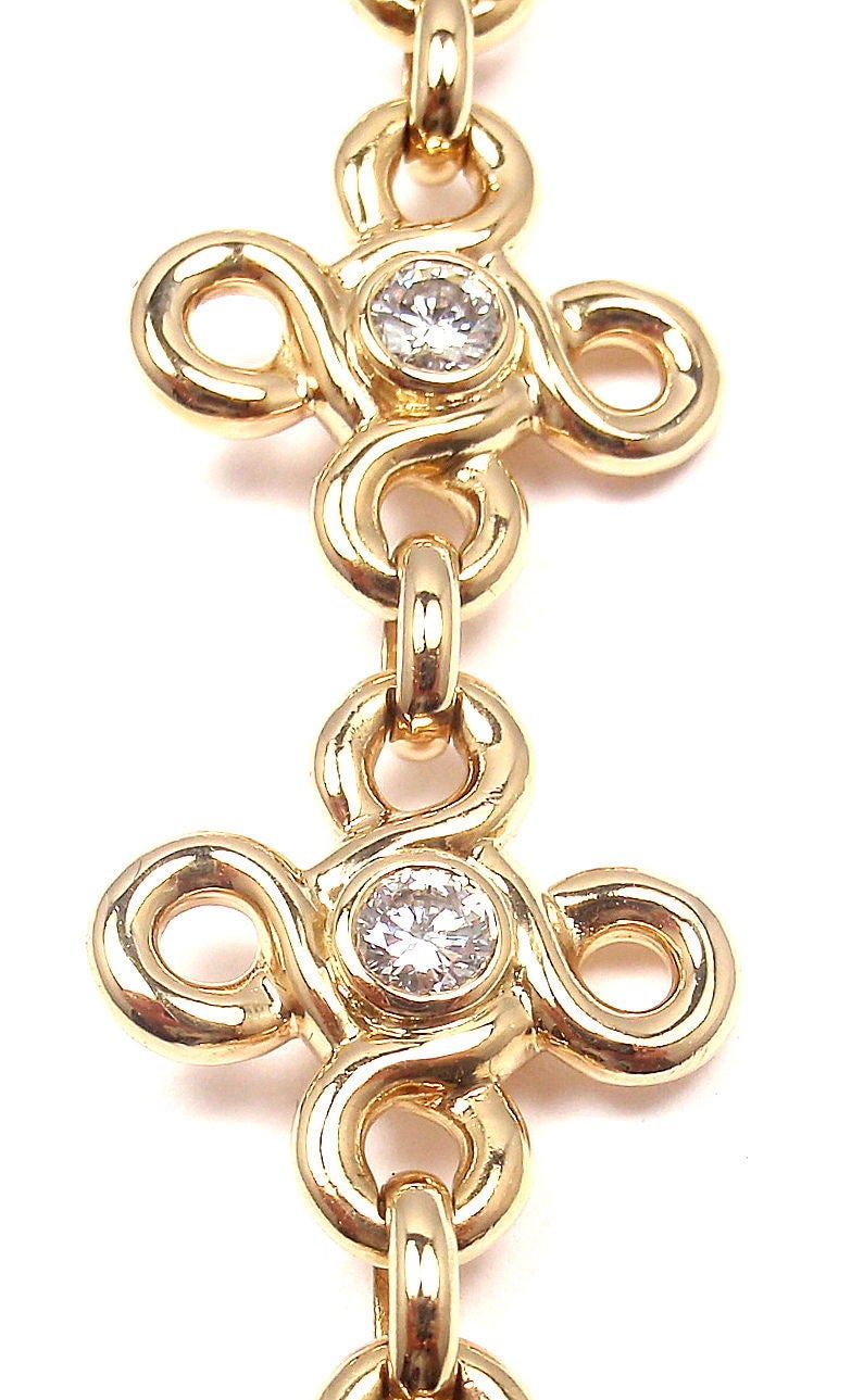 Taille brillant Chanel Bracelet à maillons en or et diamants en vente