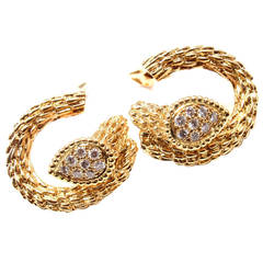 Boucheron Serpent Bohème Toi et Moi Diamond Gold Earrings