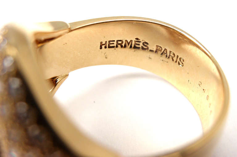HERMES Diamond Imperial Topaz Yellow Gold Ring 1