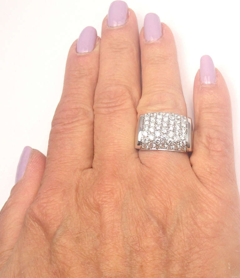 BULGARI Diamond White Gold Ring 3
