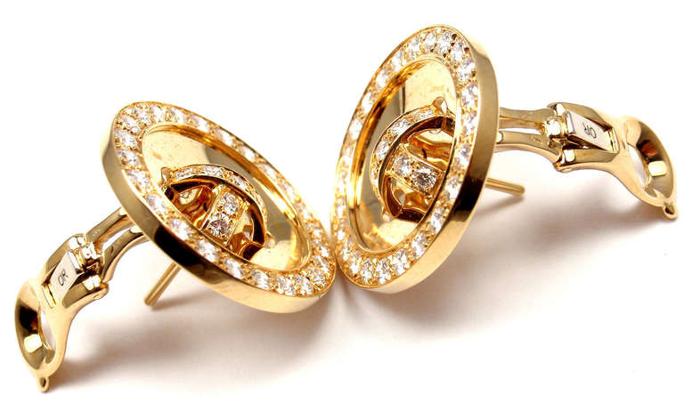 Van Cleef & Arpels Diamond Button Yellow Gold Earrings 5