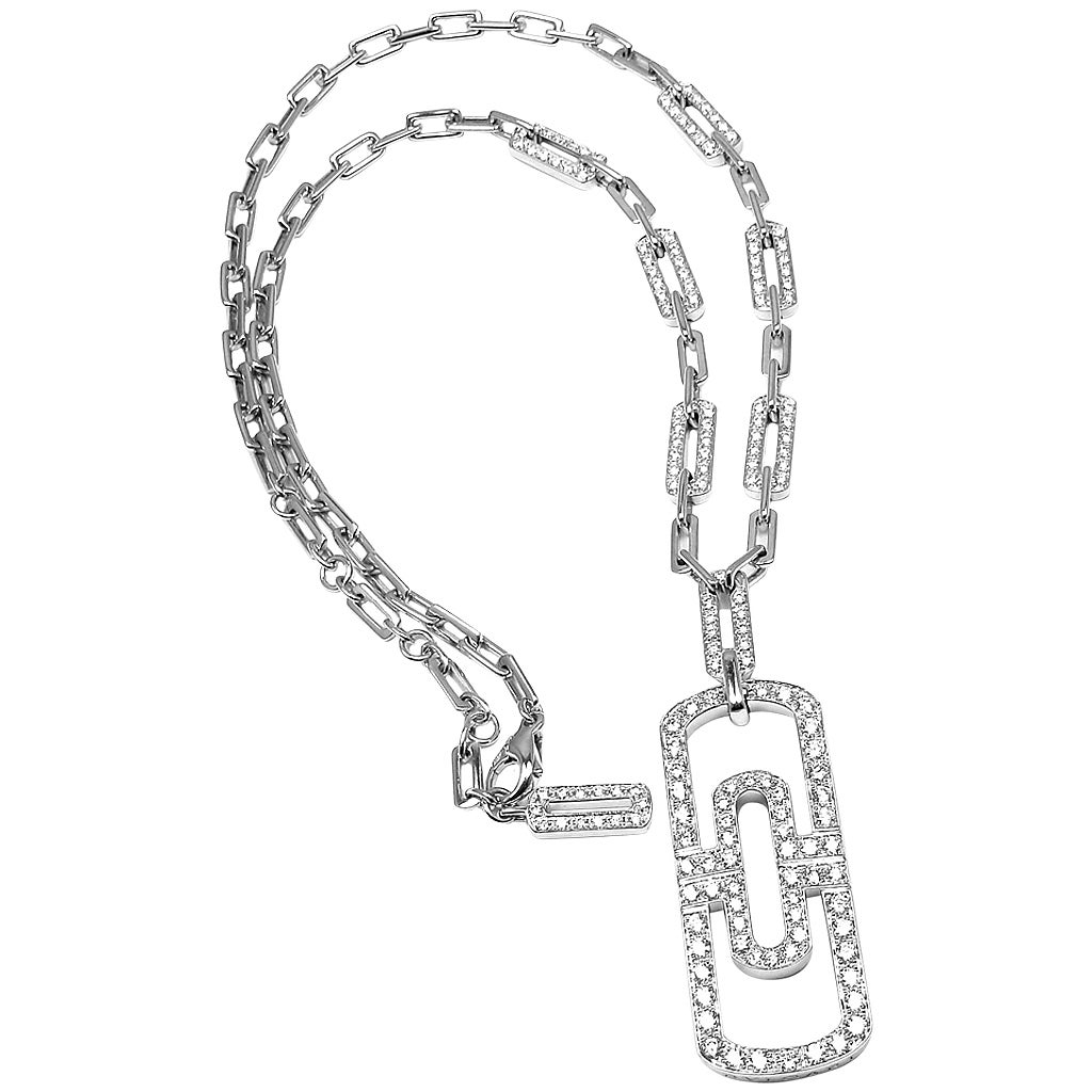 Bulgari Parentesi Pave Diamond Gold Necklace