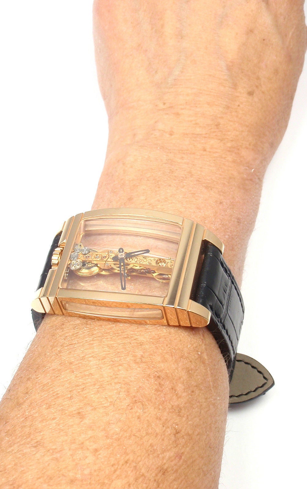 Corum Rose Gold Golden Bridge Wristwatch Ref 113.750.55 5