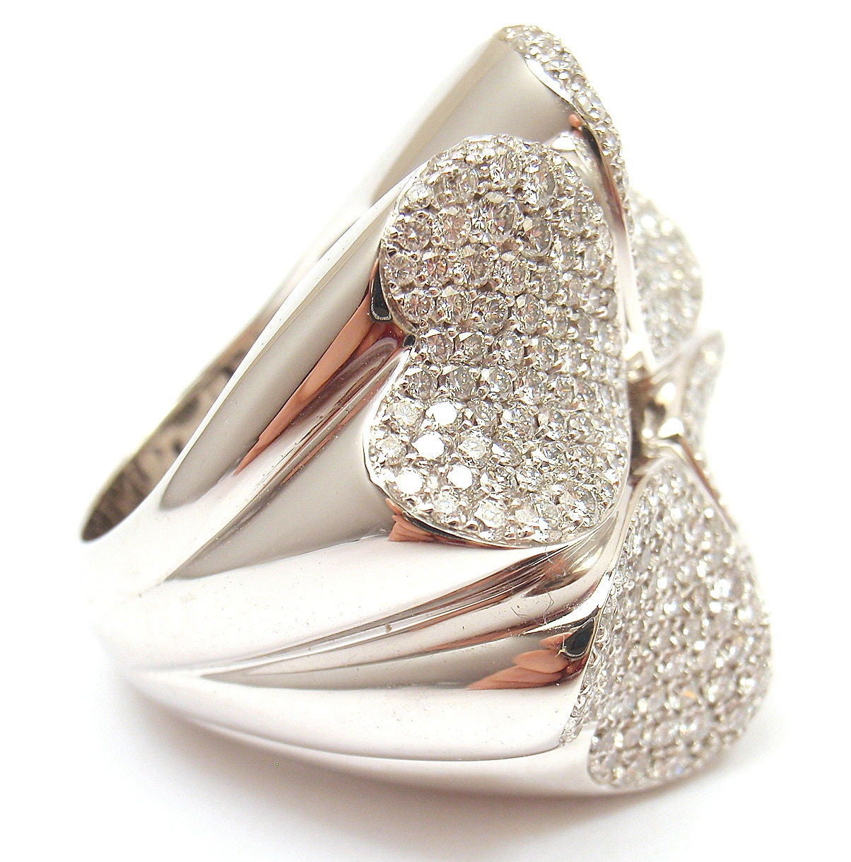 Pasquale Bruni Vierblättriges Kleeblatt 4Love Diamant Gold Cocktail Ring