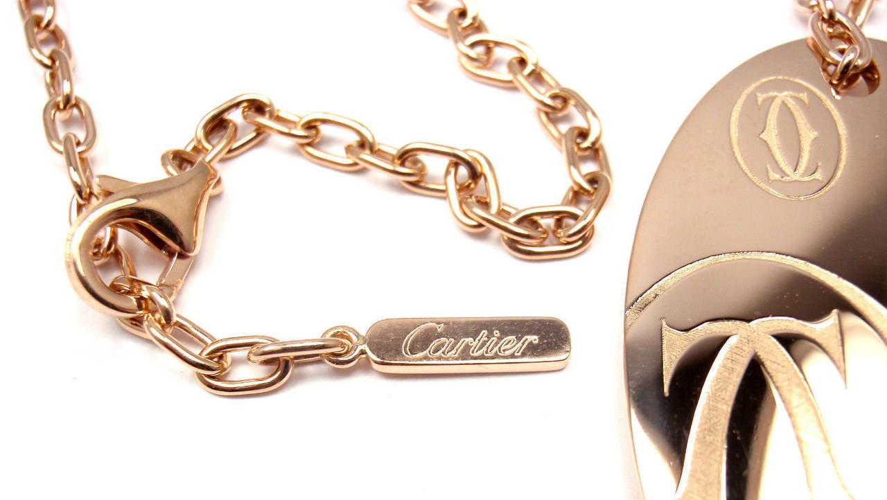 Cartier Large Oval Logo Double C Pendant 32