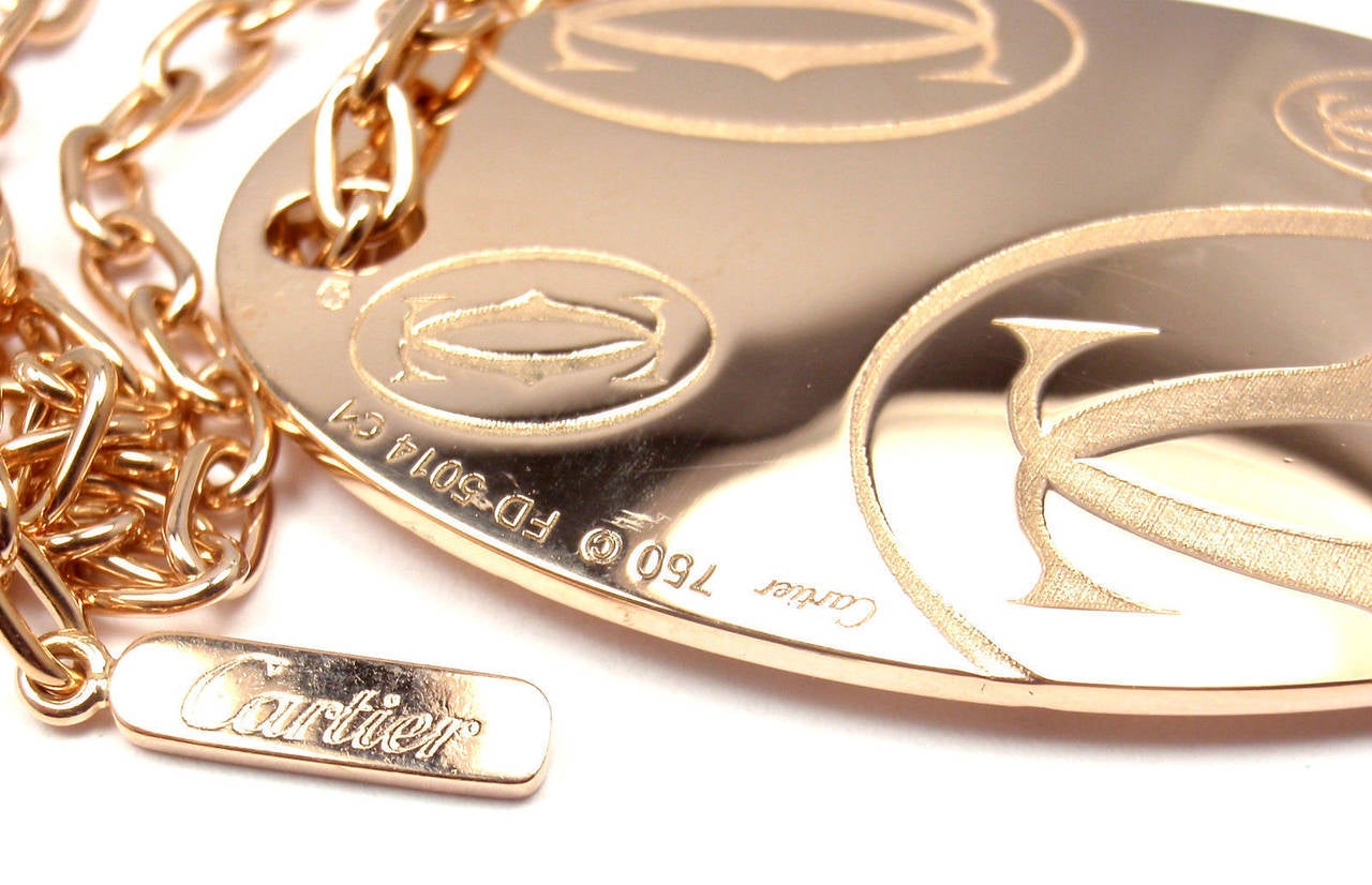 Women's Cartier Large Oval Logo Double C Pendant 32