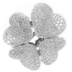 Pasquale Bruni Four Leaf Clover 4Love Diamond Gold Cocktail Ring