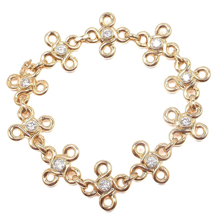 Chanel Diamond Gold Link Bracelet