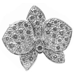 Cartier Caresse D'orchidées Orchid Flower Diamond Gold Cocktail Ring