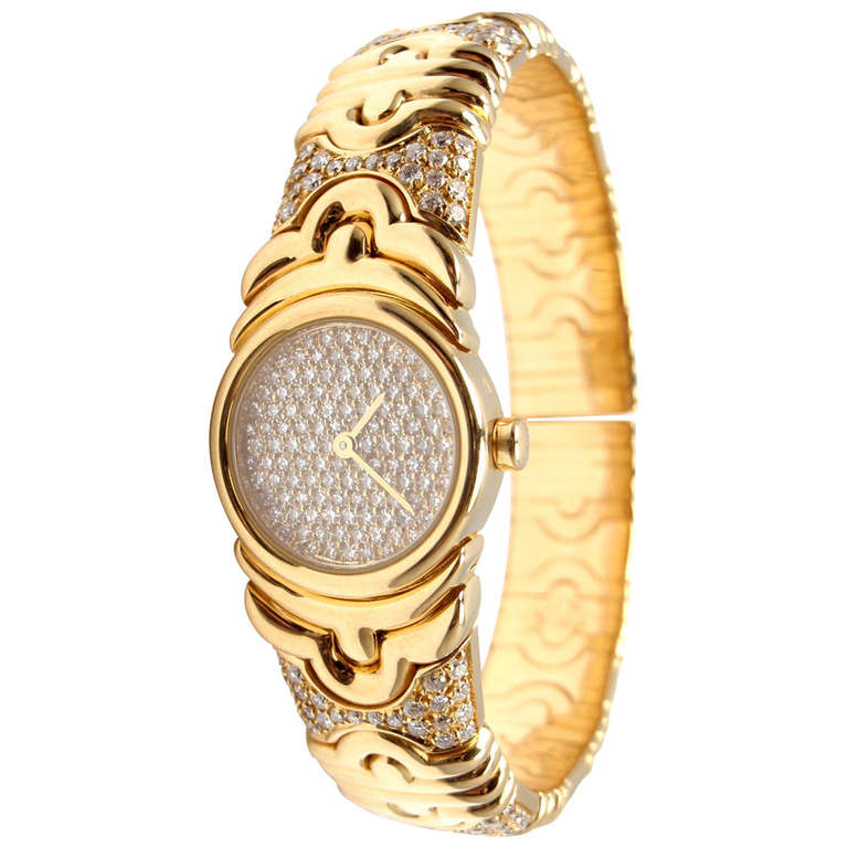 bulgari gold diamond watch