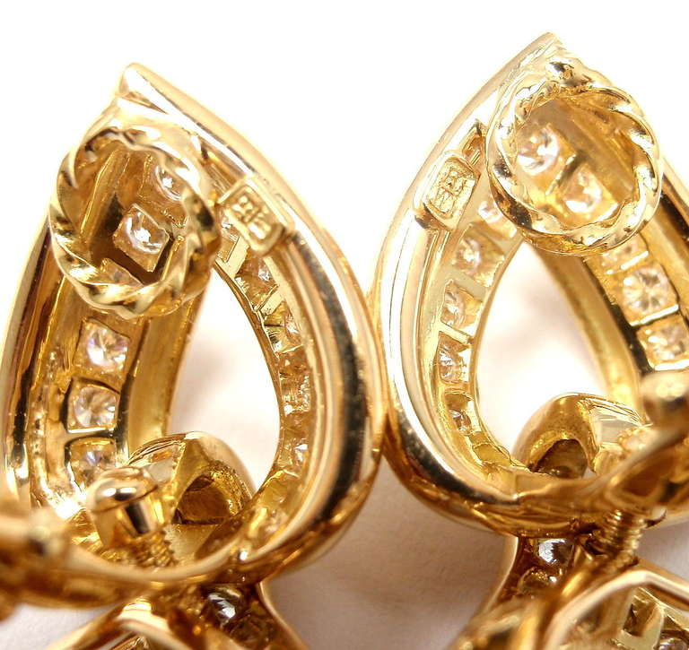Harry Winston Diamond, Pink Sapphire, Citrine and Yellow Gold Earrings In New Condition In Holland, PA