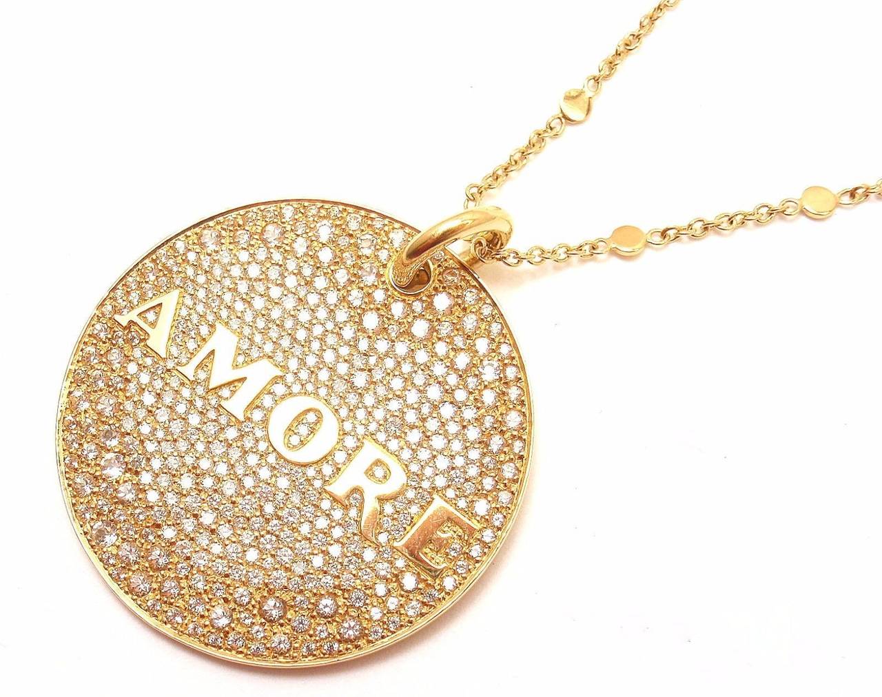Pasquale Bruni Profondo Amore Gold Pendant Necklace In New Condition In Holland, PA