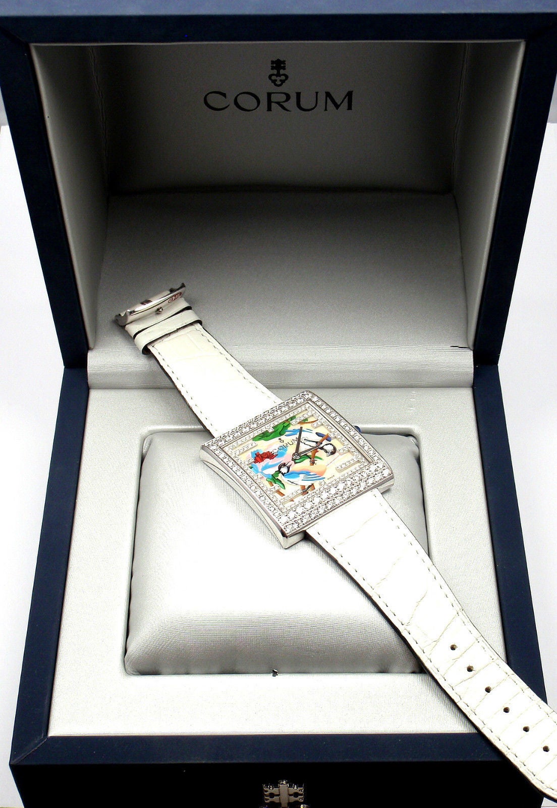 Corum Lady's White Gold Buckingham Artisan Collection Limited Edition Wristwatch In New Condition In Holland, PA
